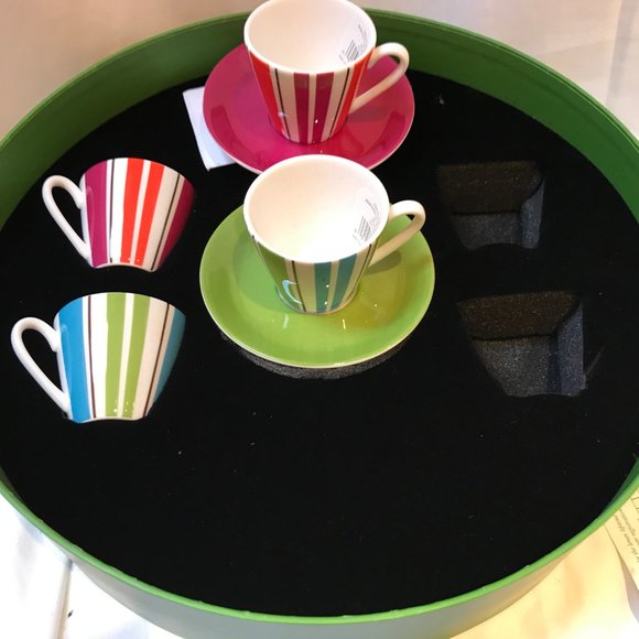 Kate Spade Collins Stripe   Demitasse Espresso Set - Picture 8 of 8